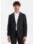 Normal Bel Slim Fit Siyah Erkek Takım Elbise Oxford- 2- P- B- Cıty 2