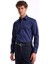 Slim Fit Sumos Yaka Düz Lacivert Erkek Gömlek F5WM-GML 2581 1