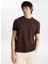 Bisiklet Yaka Baskılı Kahve Erkek T-Shirt M5WM-TST1582 1