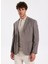 Slim Fit Vizon Erkek Diyagonal Ceket Leka 1