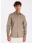 Slim Fit Gömlek Yaka Düz Vizon Erkek Gömlek F5WM-GML 2378 1
