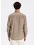 Slim Fit Gömlek Yaka Düz Vizon Erkek Gömlek F5WM-GML 2378 4