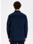 Slim Fit Gömlek Yaka Düz Lacivert Erkek Gömlek F5WM-GML 2378 5