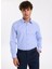 Slim Fit Sumos Yaka Çizgili Koyu Mavi Erkek Gömlek F5WM-GML 2582 2