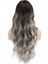 Perçemli Uzun Su Dalgası Fiber Sentetik Peruk/ Ombre ve Röfleli 4