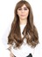Kahküllü Uzun Dalgalı Fiber Sentetik Peruk / Kumral 2