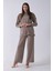 Haki Omuz Apolet Detaylı Yakası Ipli Tunik Pantolonlu Takım 4577281.23 3