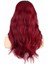 Dalgalı Perçemli Fiber Sentetik Orta Boy Peruk / Kızıl 5