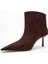 Rassel Kahverengi Süet Mat Burunlu Kadın Ince Topuklu Bot 4