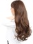 Kahküllü Uzun Dalgalı Fiber Sentetik Peruk / Kahve Karamel 4