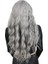 Perçemli Uzun Su Dalgası Fiber Sentetik Peruk / Açık Gri 4