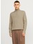 Bisiklet Yaka A-Form Fit Bej Erkek Kazak 12257773_JJEPERFECT Knıt Half Zıp S 3