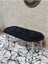 Ufo Oturak Bench - Krom Kaplama Telli Ayak - Oturak - Bench - Puf - Yatak Ucu Pufu Siyah Renk 100 x 50 Boyut/ebat 4
