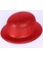 Techmrt Kırmızı Renk Yuvarlak Simli Plastik Parti Şapkası 1
