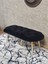 Ufo Oturak Bench - Gold Kaplama Sivriltme Ayak - Oturak - Bench - Puf - Yatak Ucu Pufu Siyah Renk 100 x 50 Boyut/ebat 4