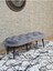 Ufo Oturak Bench - Siyah Boyalı Sivriltme Ayak - Oturak - Bench - Puf - Yatak Ucu Pufu Gri Renk 100 x 50 Boyut/ebat 1
