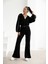 Kadın Kaliteli Lüks Giyim Üst Detaylı Esnek Alt Üst Takım 1