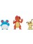 Pokemon Battle 3'lü Figür Seti Kız Erkek Çocuk Oyuncak Eğitici Oyuncaklar 1