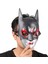 Techmrt Kırmızı Gözlü Siyah Batman Maske - Lastikli Batgirl Maskesi 28X17 cm 1