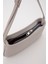 Gri SHK129 Suni Deri Astarlı Fermuarlı Ayarlanabilir Askılı El, Kol ve Omuz Çantası 5