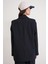 4753 Kadın Çizgili Oversize Blazer Ceket Lacivert 7