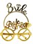 Techmrt Bride Yazılı Taç ve Bride To Be Yazılı Gözlük Seti Altın Renk 1