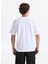 Bisiklet Yaka Beyaz Erkek T-Shirt 12282875_JCOSTANCE Mınımal Text Tee 5