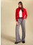 Standart Bel Relaxed Gri Melanj Kadın Pantolon PBF5WL-PNT9523 4
