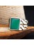 Zincir Tasarım Yeşil Akik Taşlı 925 Ayar Erkek Gümüş Yüzük 2