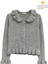 6976 Kadın Fırfır Detaylı Yün Karışımlı Premium Triko Hırka Koyu Gri 1