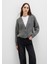 Kadın Önü Düğmeli Hırka Koyu Gri Melanj 1710386-80024 1
