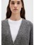 Kadın Önü Düğmeli Hırka Koyu Gri Melanj 1710386-80024 5