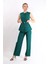 Kemerli Yelek & Bol Paça Pantolon Takım-Zümrüt 1