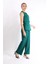 Kemerli Yelek & Bol Paça Pantolon Takım-Zümrüt 2