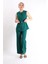 Kemerli Yelek & Bol Paça Pantolon Takım-Zümrüt 4