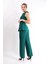 Kemerli Yelek & Bol Paça Pantolon Takım-Zümrüt 5