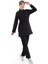 Soft Likralı Tesettür Forma Takım Iki Çıtçıt - 6403 Siyah Soft 5