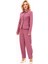 Gömlek Yaka Klasik Ceket & Paçası Pileli Pantolon-Rose 2