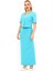 V Yaka Kısa Ceket & Uzun Düz Dar Etek-Turkuaz 5