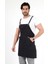Barista Askılı Önlük Kanguru Cepli - Füme 3