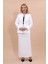 Oval Yaka Yandan Kuplu Klasik Ceket & Uzun Düz Dar Etek-Beyaz 5