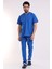 Zarf Yaka Erkek Likralı Takım - 6411 Saks Mavi 4