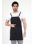 Barista Askılı Önlük Çift Cepli - Füme 1
