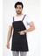 Barista Askılı Önlük Çift Cepli - Füme 3
