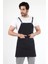 Barista Askılı Önlük Çift Cepli - Füme 4