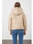 Kadın Bej Kapüşonlu Anorak Yanları Stoplu Mont 5