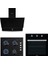 Siyah Cam Ankastre Set 1