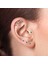 Unisex Kulak & Kıkırdak Piercing - Çift Toplu Düz Bar - Helix,tragus - 316L Çelik 1