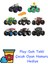 Monster Trucks 1:64 Ölçekli Araçlar, Dev Tekerlekler ve Koleksiyon Tekerlekleri, FYJ44 + Play-Doh Oyun Hamuru 1