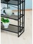 Dekoratif Siyah Metal Kitaplık 6 Raflı Çok Amaçlı Stand Salon ve Çalışma Odası Düzenleyici 4